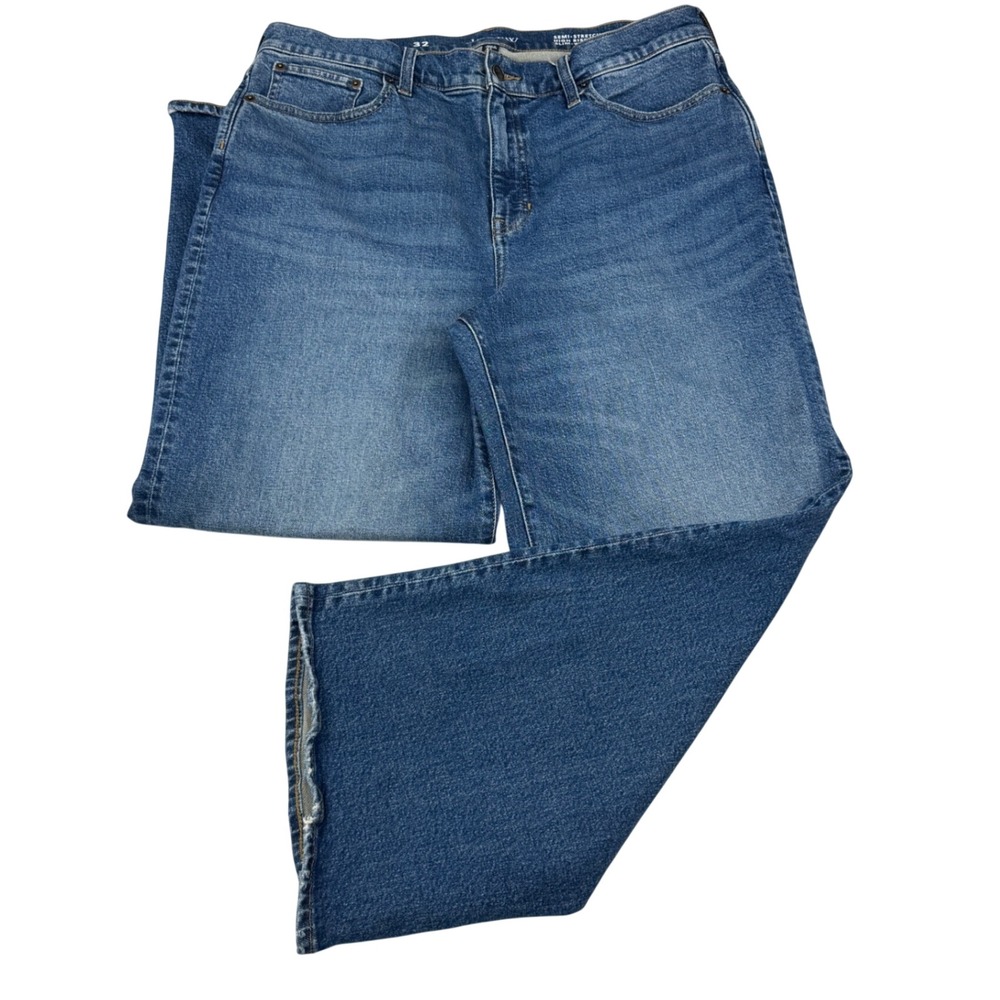 J.Crew High Rise Slim-Wide Jeans Men 32x28 Blue Denim Semi-Stretch Casual